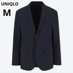 ほぼ新品✨️ユニクロ　感動ジャケット　コットンライク　M　紺色　ウルトラライト