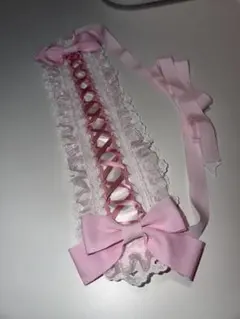 ハンドメイド ピンク ヘッドドレス ※プロフ必読