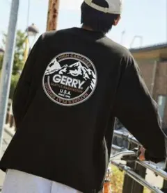 【新品】GERRY　メンズ　長袖Tシャツ　オーバーサイズ　ロゴプリント　M　黒