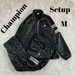 Champion ナイロン セットアップ 上下 黒 M リフレクター Champion ナイロン セットアップ 上下 黒 M リフレクター - メルカリ