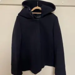 Urban Research ネイビー　 2way ショートコート　フード付