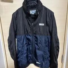 【美品】DISCUS ナイロンジャケット Lサイズ 黒/紺カラー