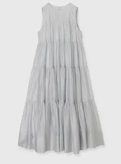 【新品タグ付】anuans テンセルリッチオーガンティアードワンピース