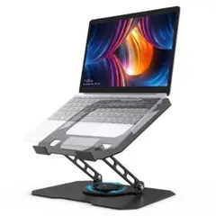 360度回転 ノートPCスタンド 折りたたみ式 高さ角度調整 放熱 軽量のサムネイル