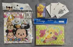 【ディズニー】 雑貨3点セット（ツムツム巾着・ミスバニーアルバム・トランプ）