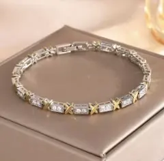 大人気 Sixteen Stone シルバー＆ゴールド ブレスレット