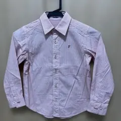 美品！【familiar】　赤ストライプ長袖シャツ　サイズ120