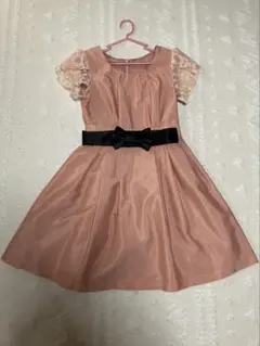 レディース　半袖　パーティードレス　ピンク