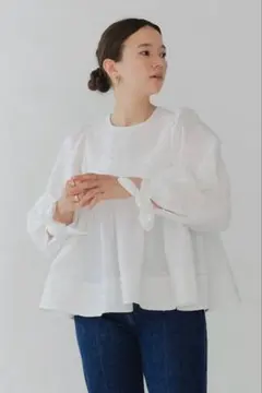 yori フロッキーレースシャツ ホワイト 36 試着のみ - メルカリ