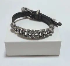 ヴィンテージ レザー シルバー ブレスレット