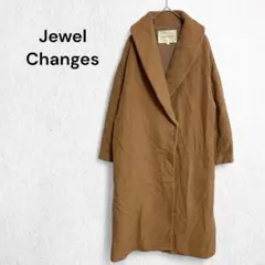 ジュエルチェンジズ ロングコート ショールカラー アウター ウール混 きれいめ