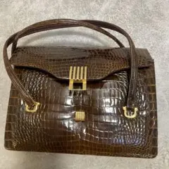 希少品 クロコダイル ハンドバッグ 鰐革 バッグ フォーマル GERMANY 