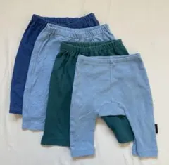 ユニクロ　コンビミニ　7部丈レギンス4枚セット　80