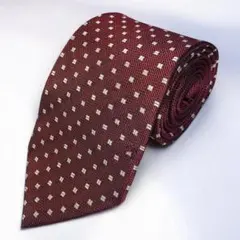 TAKA-Q（タカキュー）ドット柄　ネクタイ　レッド系