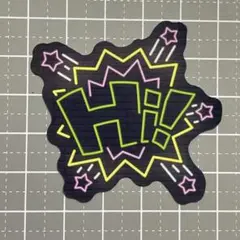 【TTT-16】防水ステッカー ネオン ネオンカラー サインプレート Hi 英語