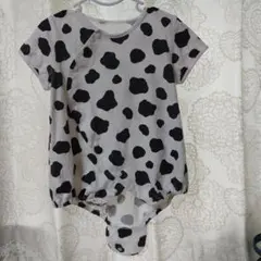 牛柄 半袖ロンパース