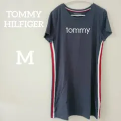 美品 Tシャツ ワンピース TOMMY HILFIGER サイドライン ロゴ