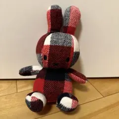 ディック・ブルーナ チェック ミッフィー ぬいぐるみ23cm レッドのサムネイル