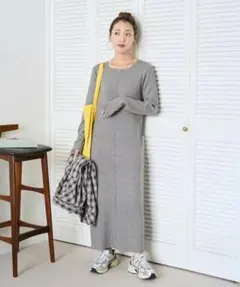 ワンピース 限定展開　吸湿発熱 ニットワンピース