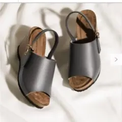 【新品未使用】RODESKO ウエッジソールサンダル グレー