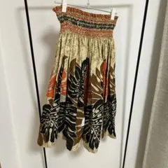 フラダンス用スカート 葉柄プリント