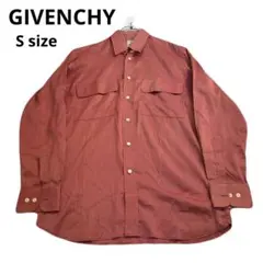 vintage GIVENCHY シルク　長袖シャツ レッド系　春夏コーデのサムネイル