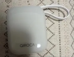 QIROCA モバイルバッテリー 小型 固体電池 10000mAh ケーブル内蔵
