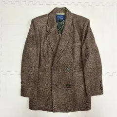 昭和レトロ Pコート メンズ ブラウン Lサイズ 上品 総柄裏地 vintageのサムネイル