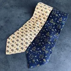 Salvatore Ferragamo 総柄　シルクネクタイ2本セット