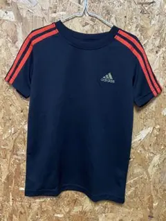adidas 3本ライン Tシャツ 130cm 黒