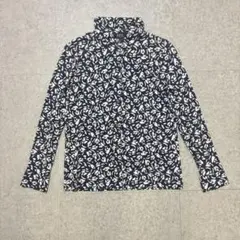 A.P.C アーペーセー　総柄　ネルシャツ　シャツ　長袖　ネイビー　Sのサムネイル