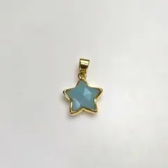 天然石 アマゾナイト 星形 スター ペンダントトップ 未使用品