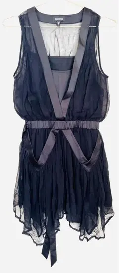 bebe ブラック シフォン ドレスXS