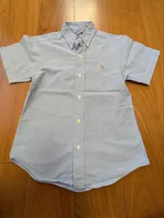 ボタンダウンコットンシャツ 青