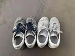 adidas gazelle 2足セット グレー　ネイビー