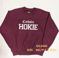 GILDAN カレッジ トレーナー 　ワイン Mサイズ(Lサイズ相当)