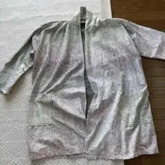 インド　ブロックプリント　下敷き布　羽織り　ハンドメイド