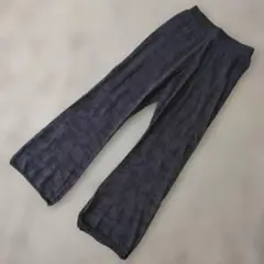 b2190 Vis ヴィス【F】接触冷感　フレンチスリーブ　レースパンツネイビー