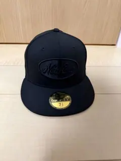 New Era ブラック スナップバックキャップ 7 3／8