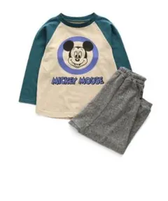 【美品✨】BREEZE ミッキーマウス 長袖パジャマ　上下セット　120cm