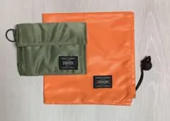 【廃番美品】PORTER TANKER 3つ折り財布 セージグリーンのサムネイル