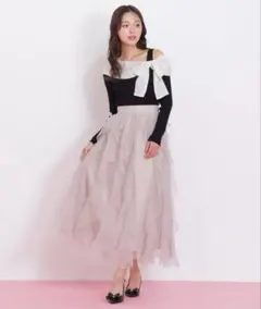 JILL BY JILLSTUART 縦ラッフルチュールスカートのサムネイル
