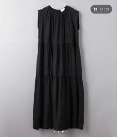 新品タグ付⭐️ギャザーワンピース（黒） エムプルミエ ブレンヘイム 