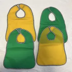 IKEA イエロー・グリーンお食事エプロン4枚セット