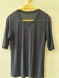 黒トクコ綿100薄手半袖Tシャツのサムネイル