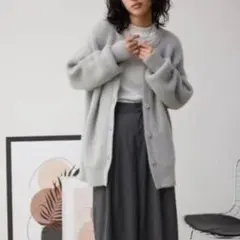 AZUL BY MOUSSY ラメニットカーディガン　グレー　ラメ　キラキラ