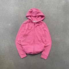 ジップパーカー　y2k ピンク　平成ギャル　グランジ