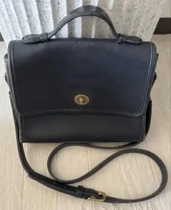 【希少】オールドコーチ ショルダーバッグ 2way ターンロックネイビー