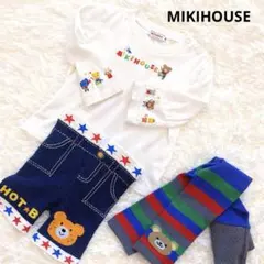 ミキハウス プッチーくん刺繍ロンT含む3点セット 80 ベビー服 くま　保育園