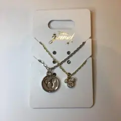 【ディズニーストア】ミッキー ミニー ペアネックレス カップル お揃い